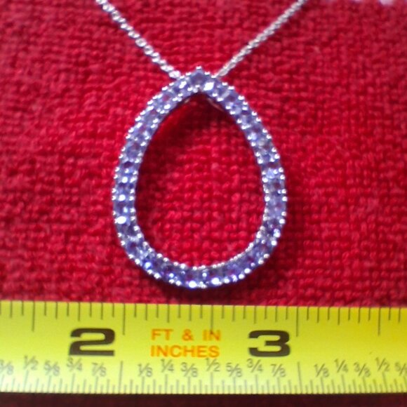 925 Tanzanite 3.25 CTW 27 Natural Stone Necklace w/18" SS Chain $340 or 2/$600 - Picture 6 of 9